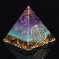 Healing Crystal Gold Wire Orgone Pyramid - Centennial
