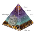 Healing Crystal Gold Wire Orgone Pyramid - Centennial