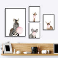 Animal Zebra Girafe Canvas - Centennial
