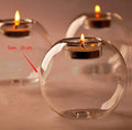 Europe style round hollow glass candle holder - Centennial