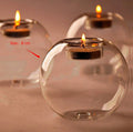 Europe style round hollow glass candle holder - Centennial
