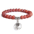 Handmade Natural Stone Lotus Buddha Beads Bracelet - Centennial