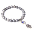 Handmade Natural Stone Lotus Buddha Beads Bracelet - Centennial