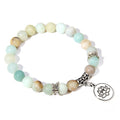 Handmade Natural Stone Lotus Buddha Beads Bracelet - Centennial