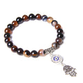 Handmade Natural Stone Lotus Buddha Beads Bracelet - Centennial