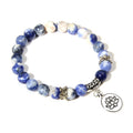Handmade Natural Stone Lotus Buddha Beads Bracelet - Centennial