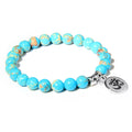 Handmade Natural Stone Lotus Buddha Beads Bracelet - Centennial
