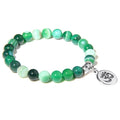 Handmade Natural Stone Lotus Buddha Beads Bracelet - Centennial