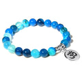 Handmade Natural Stone Lotus Buddha Beads Bracelet - Centennial