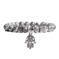 Handmade Natural Stone Lotus Buddha Beads Bracelet - Centennial