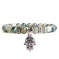 Handmade Natural Stone Lotus Buddha Beads Bracelet - Centennial