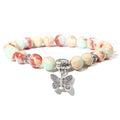 Handmade Natural Stone Lotus Buddha Beads Bracelet - Centennial