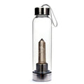 Natural Quartz Gemstone Glass Water Bottle - Centennial