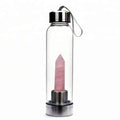 Natural Quartz Gemstone Glass Water Bottle - Centennial