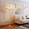 Nordic Ostrich Feather LED Floor Lamp - Centennial