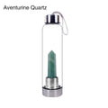 Natural Quartz Gemstone Glass Water Bottle - Centennial