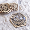 Flower Of Life Wooden Coaster - Centennial