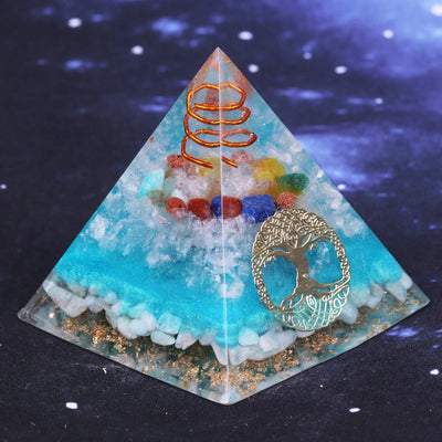 7 Chakra Crystal Orgone Pyramid - Centennial 