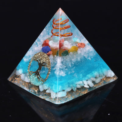 7 Chakra Crystal Orgone Pyramid - Centennial 