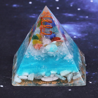 7 Chakra Crystal Orgone Pyramid - Centennial 
