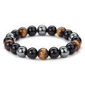 Obsidian Stone Bead Bracelet - Centennial 