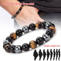 Obsidian Stone Bead Bracelet - Centennial 