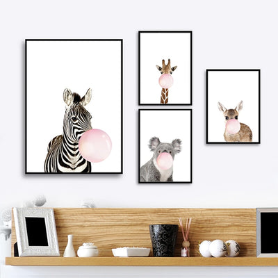 Animal Zebra Girafe Canvas - Centennial 