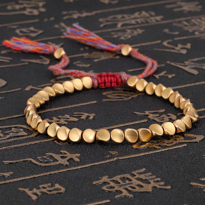 Handmade Tibetan Buddhist Copper Beads Bracelet - Centennial 