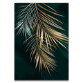 Abstract Golden Plant Leaves Wall Posters - Centennial 