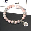 Handmade Natural Stone Lotus Buddha Beads Bracelet - Centennial 