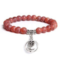 Handmade Natural Stone Lotus Buddha Beads Bracelet - Centennial 