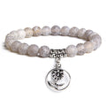 Handmade Natural Stone Lotus Buddha Beads Bracelet - Centennial 