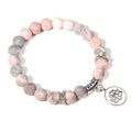 Handmade Natural Stone Lotus Buddha Beads Bracelet - Centennial 