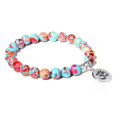 Handmade Natural Stone Lotus Buddha Beads Bracelet - Centennial 