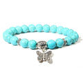 Handmade Natural Stone Lotus Buddha Beads Bracelet - Centennial 