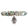 Handmade Natural Stone Lotus Buddha Beads Bracelet - Centennial 