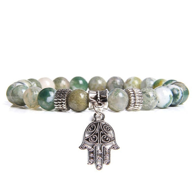 Handmade Natural Stone Lotus Buddha Beads Bracelet - Centennial 