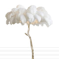 Nordic Ostrich Feather LED Floor Lamp - Centennial 