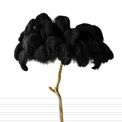 Nordic Ostrich Feather LED Floor Lamp - Centennial 