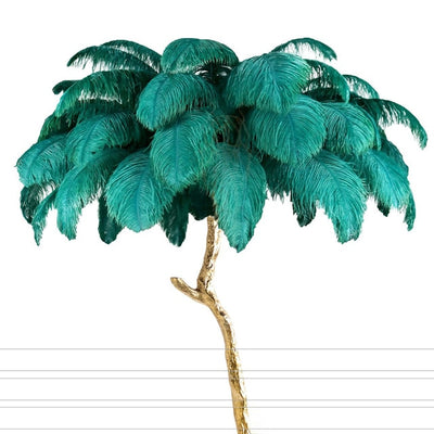 Nordic Ostrich Feather LED Floor Lamp - Centennial 