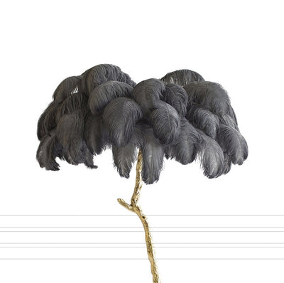 Nordic Ostrich Feather LED Floor Lamp - Centennial 