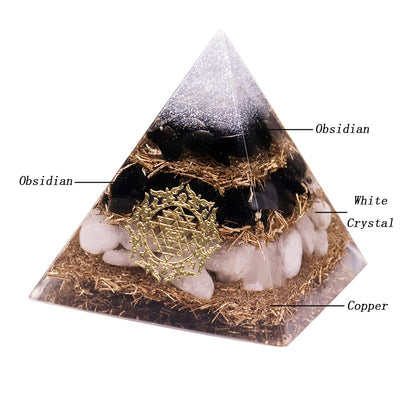 Powerful Orgonite Pyramid - Obsidian - Centennial 