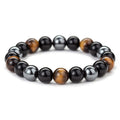 Obsidian Stone Bead Bracelet - Centennial 