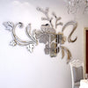 3D Adhesive Floral Wall Mirror